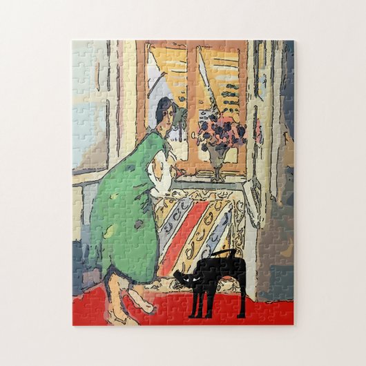 Nancy mit Black Cat Puzzle (Vertikal)