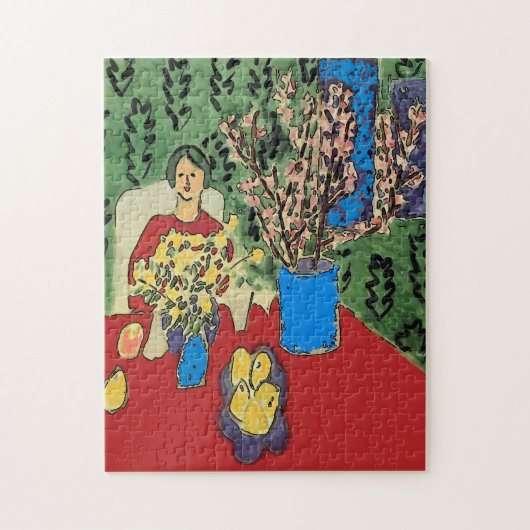 Nancy mit Blume Puzzle (Vertikal)