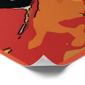 Nancy mit Katze und Farne Poster (Ecke)