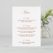 Nancy Modern Wedding Menu Folieneinladung (Stehend vorne)