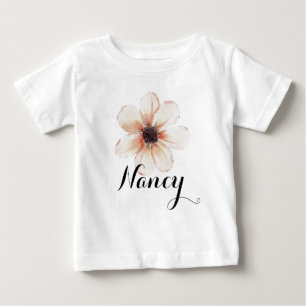 Nancy Name Baby Girls Reveal Neugeborene Pink Blum T-shirt