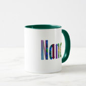 "Nancy" Name in Fun und leuchtend farbige Buchstab Tasse (VorderseiteRechts)