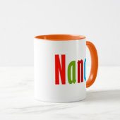 "Nancy" Name in lebendiger Spaß und farbenfroher S Tasse (VorderseiteRechts)