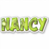 Nancy Name Kiwi Design Aufkleber Sticker (Vorderseite)