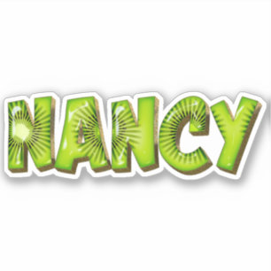 Nancy Name Kiwi Design Aufkleber Sticker
