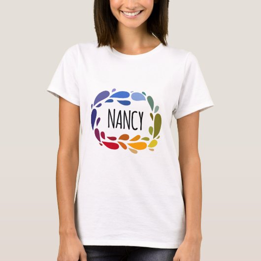 Nancy Name Niedlich-farbiges Geschenk Nancy T-Shirt (Vorderseite)