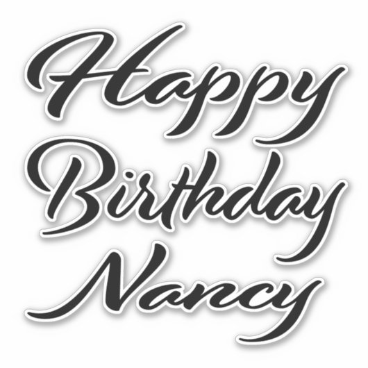 Nancy Name Vorname black Sticker Geburtstag (Vorderseite)