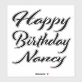 Nancy Name Vorname black Sticker Geburtstag (Blatt)