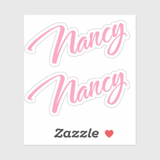 Nancy name x2 aufkleber (Blatt)