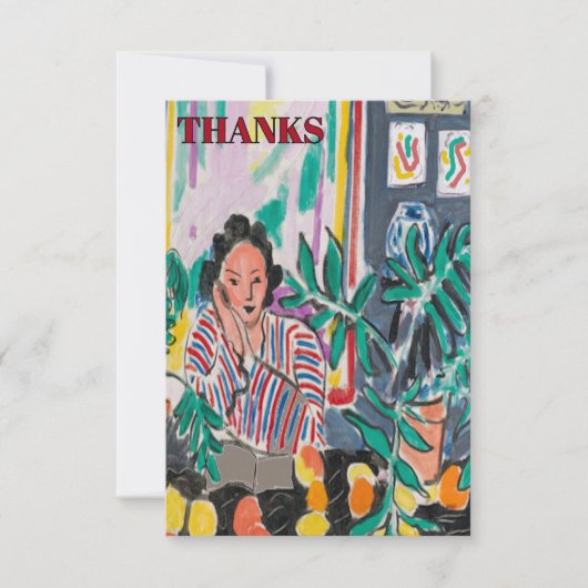 Nancy on Cell Phone, add text, Poster Dankeskarte (Vorderseite)