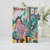 Nancy on Cell Phone, add text, Poster Dankeskarte (Stehend Vorderseite)