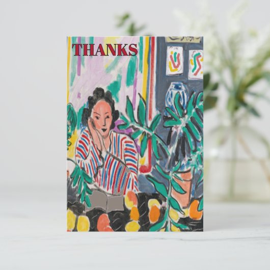 Nancy on Cell Phone, add text, Poster Dankeskarte (Stehend Vorderseite)