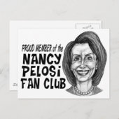 Nancy Pelosi Fan Club Postkarte (Vorne/Hinten)