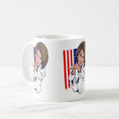 Nancy Pelosi klatschende Meme Kaffeetasse (Vorderseite Links)