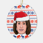 NANCY PELOSI Weihnachten Keramik Ornament (Links)