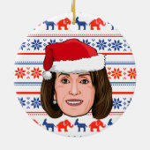 NANCY PELOSI Weihnachten Keramik Ornament (Hinten)