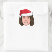 NANCY PELOSI Weihnachten Runder Aufkleber (Tasche)