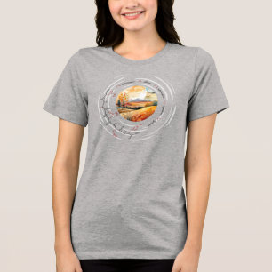 NANCY Peptid, Moon3 mit benutzerdefiniertem Text,  Tri-Blend Shirt