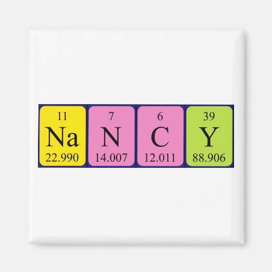 Nancy Periodenmagnetmagnet Magnet (Vorne)