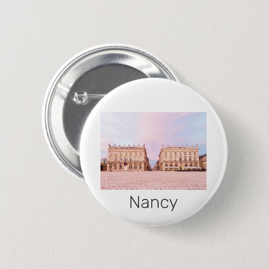 Nancy Place Stanislas Grand Est France Sunset Button (Vorne & Hinten)