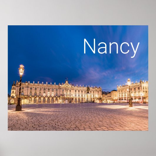 Nancy Place Stanislas Grand Est France Sunset Poster (Vorne)