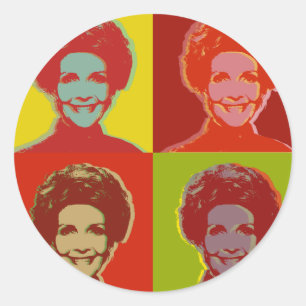 Nancy Reagan Runder Aufkleber
