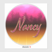 Nancy Vorname Name golden pink Aufkleber Sticker (Blatt)