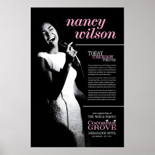Nancy Wilson Jazzplakat - Live at the Cocoanut Poster