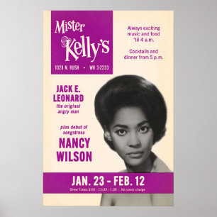 Nancy Wilson Jazzplakat - Mister Kelly's Poster