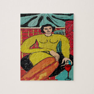Nancy with Wine, Puzzle
