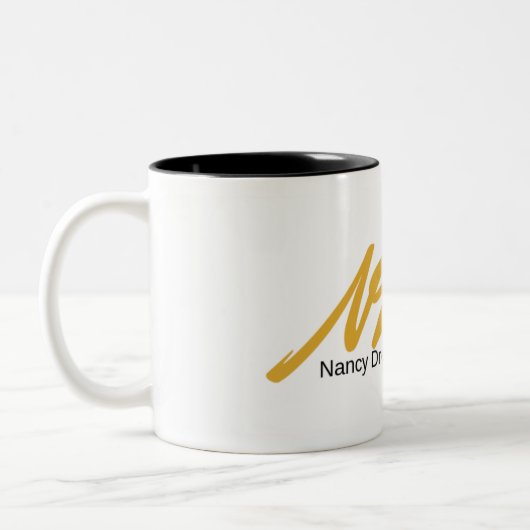 Nancy zeichnete - Autorn-Tasse Zweifarbige Tasse (Links)