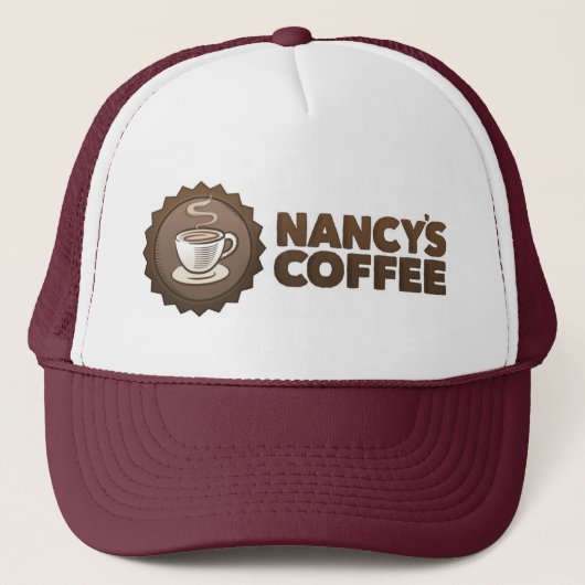 Nancys Kaffee-Fernlastfahrer-Hut Truckerkappe (Vorderseite)