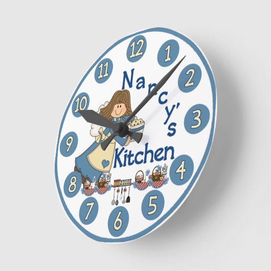 Nancy's Kitchen Wall Clock Runde Wanduhr (Winkel)