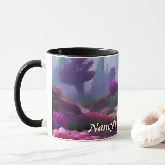 Nancy's Morning Tea Personalisiert anpassbar Tasse (Mit Donut)