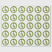 Nanday Concept Parrot in Weihnachtsmannmütze für W Geschenkpapier (Flach)