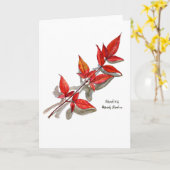 Nandina oder Himmlisches Bamboo Karte (Gelbe Blume)