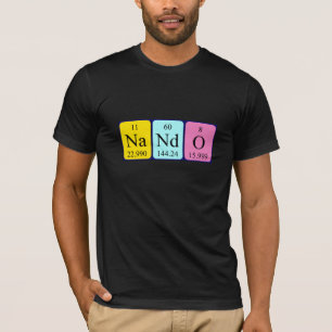 Nando Namen-Shirt periodischer Tabelle T-Shirt