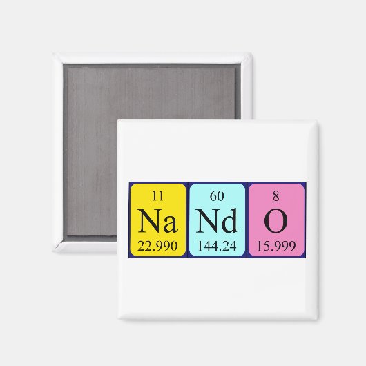 Nando Periodenmagnet Magnet (Vorderseite/Rückseite)