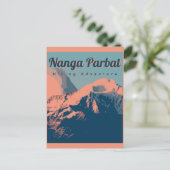 Nanga Parbat Vintage Travel Postkarte (Stehend Vorderseite)