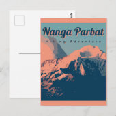 Nanga Parbat Vintage Travel Postkarte (Vorne/Hinten)