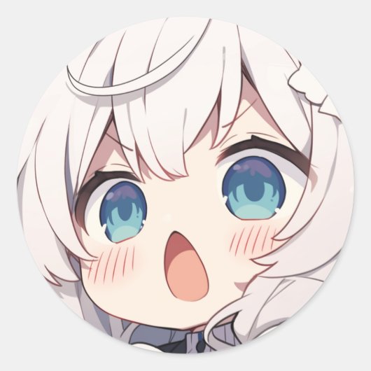 Nani Chibi Anime Girl Sticker (Vorderseite)