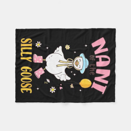 Nani Of The Silly Goose First Birthday Family Matc Fleecedecke (Vorderseite (Horizontal))