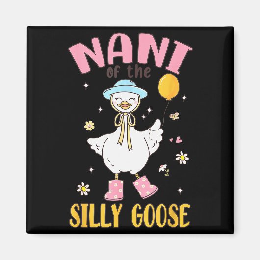 Nani Of The Silly Goose First Birthday Family Matc Magnet (Vorne)