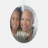 Nani Oma Script Overlay Ornament Aus Glas (Vorderseite links)