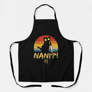 Nani! Was_ Vintag Black Cat Omae Wa Meme Kitten Schürze