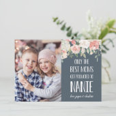 Nanie Großmutter Muttertagsfotokarte (Stehend Vorderseite)