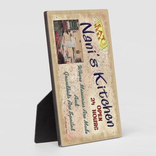 Nanis Küche, wo Großkinder Plaque verwöhnt werden Fotoplatte (Seite)