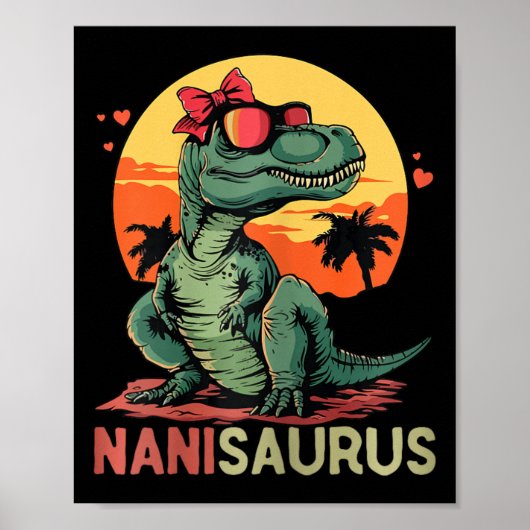Nanisaurus Dino Dinosaur Nani-saurus T-rex Mutter' Poster (Vorne)