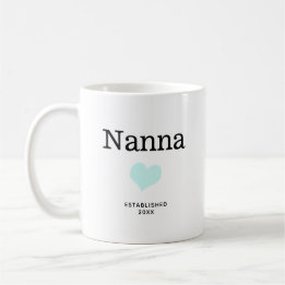 Nanna, blaues Herz, Single Foto Custom Kaffeetasse