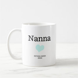 Nanna, blaues Herz, Single Foto Custom Kaffeetasse